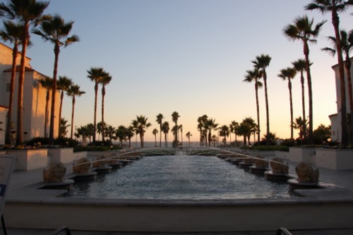 Hyatt Regency Huntington Beach at sunset